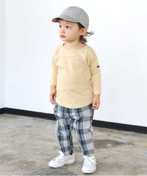 quoti use fith（クゥオティ　ユース　フィス）の「T/Cチェック タック ロングパンツ（その他パンツ・キッズ・グリーン/ブラウン・100/130/90/80/110/120）」の10枚目の写真
