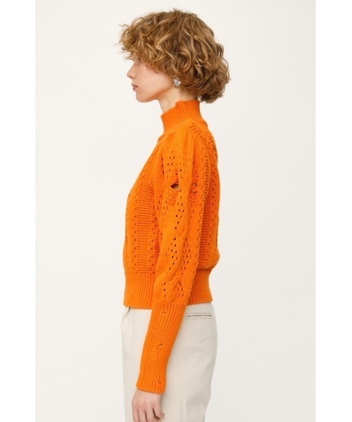 トップス nasty dmg ジェイダ GYDA GDロゴLOOSEモチーフニット トップス （BLK