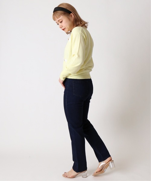 U by SPICK&SPAN（ユーバイスピックアンドスパン）の「Vネックカーディガンプルオーバー◆（カーディガン/ボレロ・レディース・ホワイト/イエロー・FREE）」の10枚目の写真