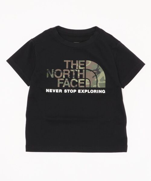 THE NORTH FACE（ザノースフェイス）の「THE NORTH FACE/ザ・ノース・フェイス/S/S CAMO LOGO TEE/ショートスリーブカモロゴティー/NTJ32145（Tシャツ/カットソー・キッズ・グレー/ホワイト/ブラック・100cm/150cm/130cm/110cm/120cm/140cm）」の2枚目の写真