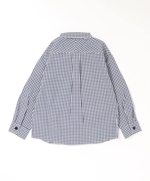 COMME CA ISM(コムサイズム)の「ギンガムチェック シャツ(シャツ/ブラウス・キッズ・ネイビー・110cm/120cm/130cm)」の5枚目の写真