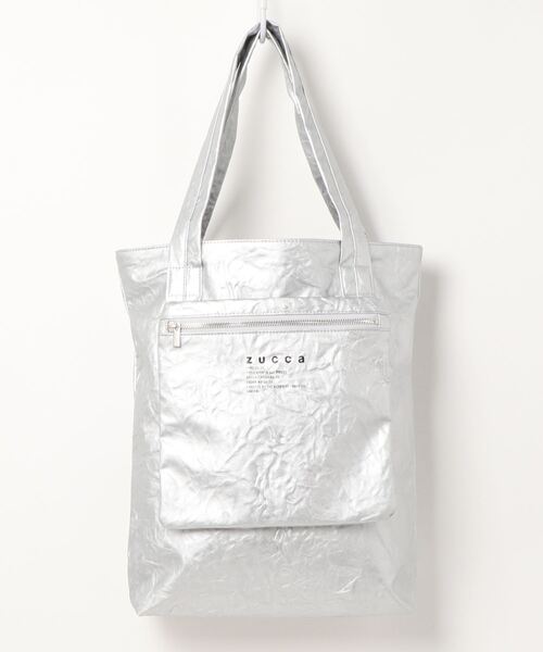 美品！！zucca シルバー トートバッグ ZUCCa EMBOSS シルバー トートバッグ - メルカリ
