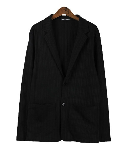 LUXSTYLE(ラグスタイル)の「ランダムテレコテーラードジャケット(テーラードジャケット・メンズ・ブラック/ネイビー・M/L/XL)」の8枚目の写真