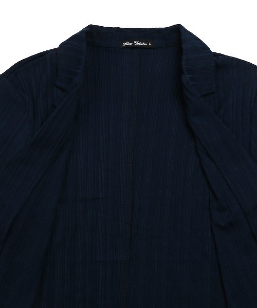 LUXSTYLE(ラグスタイル)の「ランダムテレコテーラードジャケット(テーラードジャケット・メンズ・ブラック/ネイビー・M/L/XL)」の4枚目の写真