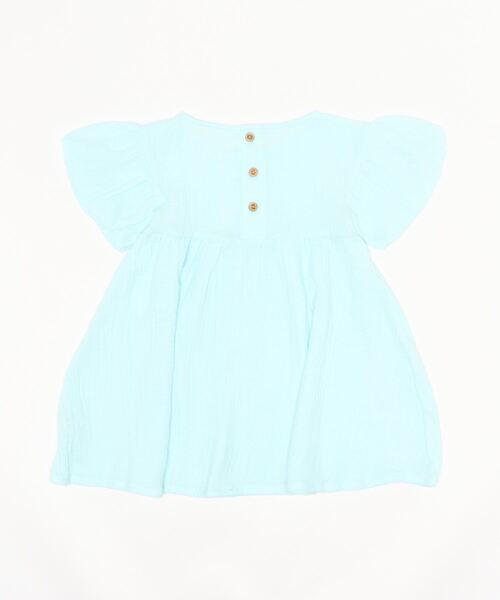 StompStamp（ストンプスタンプ）の「KIDSダブルガーゼワンピース【AJUGA.original】（ワンピース・キッズ・サックスブルー/ピンク・80ｃｍ/90cm/110cm/100cm/120cm/130cm）」の6枚目の写真