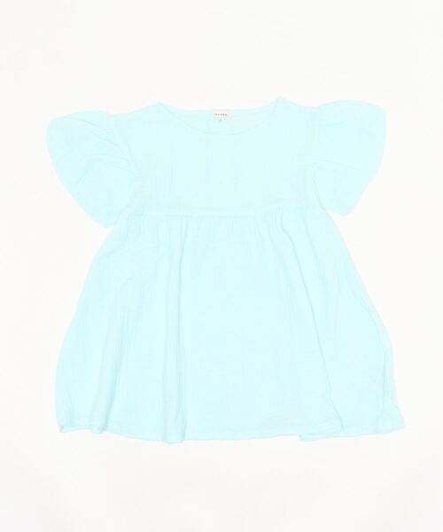 StompStamp（ストンプスタンプ）の「KIDSダブルガーゼワンピース【AJUGA.original】（ワンピース・キッズ・サックスブルー/ピンク・80ｃｍ/90cm/110cm/100cm/120cm/130cm）」の5枚目の写真