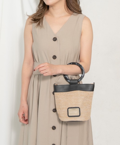 RODE SKO（ロデスコ）の「MIES 異素材バケツバッグ∴（ハンドバッグ・レディース・ブラック・ONE）」の15枚目の写真