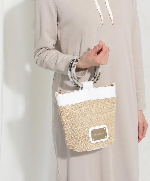 RODE SKO（ロデスコ）の「MIES 異素材バケツバッグ∴（ハンドバッグ・レディース・ブラック・ONE）」の11枚目の写真