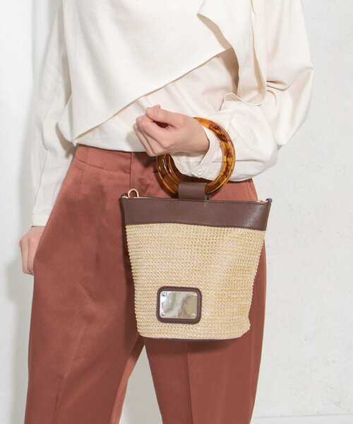 RODE SKO（ロデスコ）の「MIES 異素材バケツバッグ∴（ハンドバッグ・レディース・ブラック・ONE）」の18枚目の写真