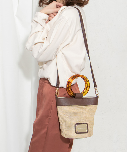 RODE SKO（ロデスコ）の「MIES 異素材バケツバッグ∴（ハンドバッグ・レディース・ブラック・ONE）」の13枚目の写真