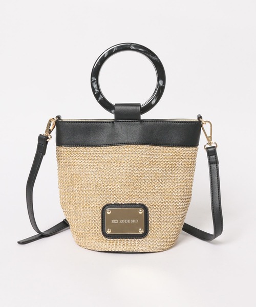 RODE SKO（ロデスコ）の「MIES 異素材バケツバッグ∴（ハンドバッグ・レディース・ブラック・ONE）」の22枚目の写真