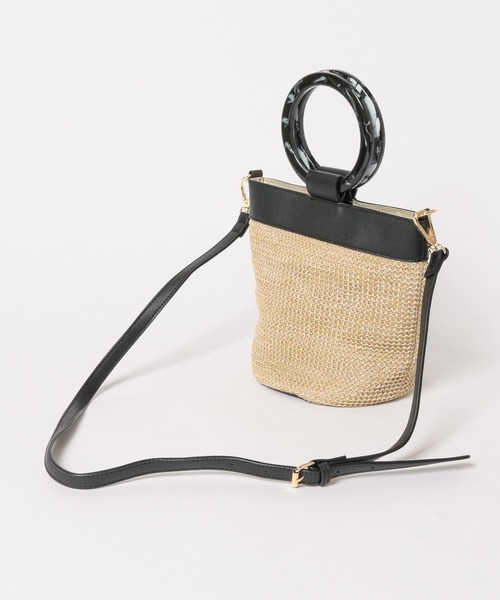 RODE SKO（ロデスコ）の「MIES 異素材バケツバッグ∴（ハンドバッグ・レディース・ブラック・ONE）」の5枚目の写真