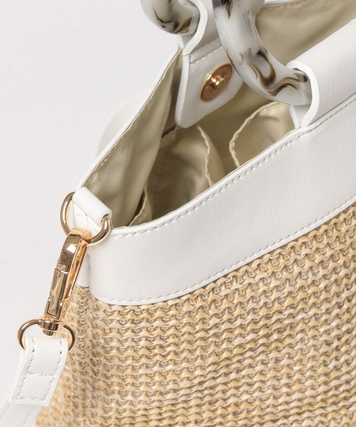 RODE SKO（ロデスコ）の「MIES 異素材バケツバッグ∴（ハンドバッグ・レディース・ブラック・ONE）」の14枚目の写真