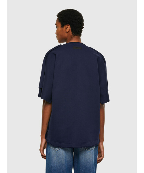 DIESEL（ディーゼル）の「レディース ニット 半袖 クルーネック ルーズフィット（ニット/セーター・レディース・ホワイト/ネイビー・SMALL/MEDIUM/LARGE/X-SMALL）」の8枚目の写真