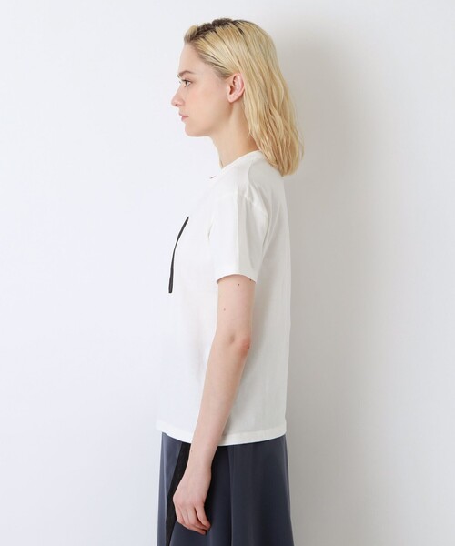 LOVELESS（ラブレス）の「シアー メッセージ T（Tシャツ/カットソー・レディース・オフホワイト/ブラック・36/34/38）」の3枚目の写真