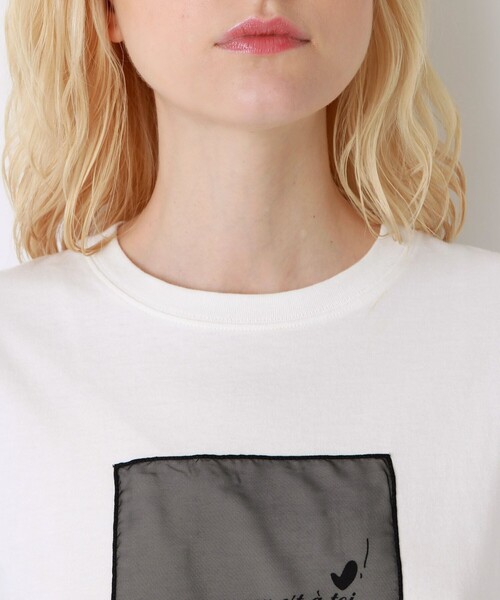 LOVELESS（ラブレス）の「シアー メッセージ T（Tシャツ/カットソー・レディース・オフホワイト/ブラック・36/34/38）」の14枚目の写真