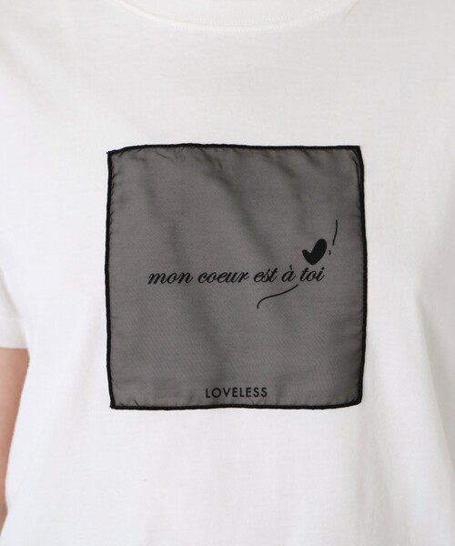 LOVELESS（ラブレス）の「シアー メッセージ T（Tシャツ/カットソー・レディース・オフホワイト/ブラック・36/34/38）」の13枚目の写真