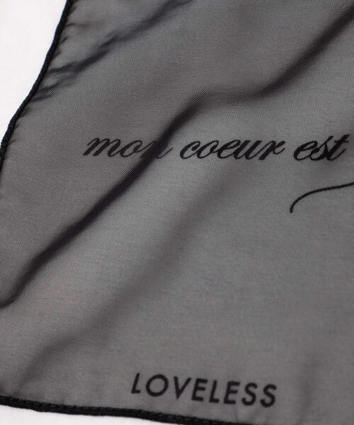 LOVELESS（ラブレス）の「シアー メッセージ T（Tシャツ/カットソー・レディース・オフホワイト/ブラック・36/34/38）」の6枚目の写真