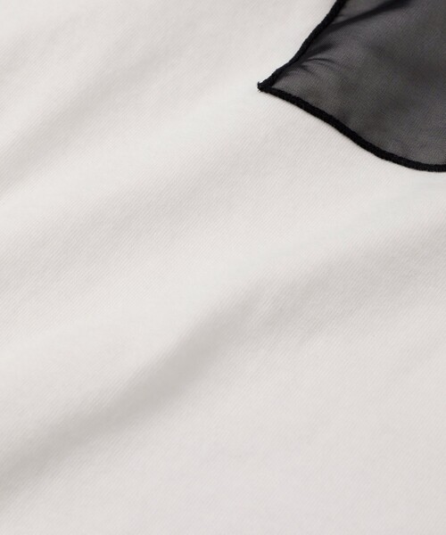 LOVELESS（ラブレス）の「シアー メッセージ T（Tシャツ/カットソー・レディース・オフホワイト/ブラック・36/34/38）」の11枚目の写真