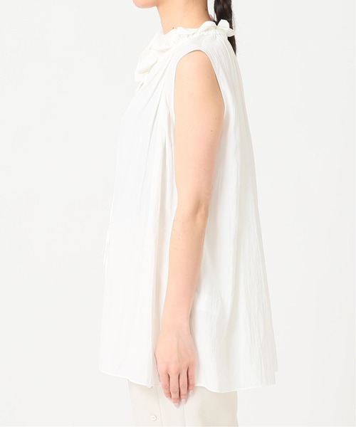 NOBLE ノーブル　2WAY トップス ブラウス シャツ　フリー　ホワイト Noble（ノーブル）の「2WAYストリングスラッフルブラウス