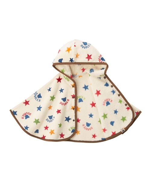 DOUBLE_B(ダブルビー)の「フリースマント(ポンチョ・キッズ・アイボリー・フリー(70-90cm))」の5枚目の写真