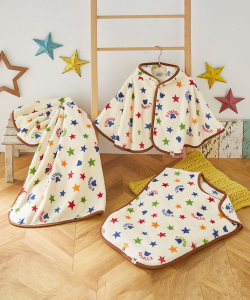 DOUBLE_B(ダブルビー)の「フリースマント(ポンチョ・キッズ・アイボリー・フリー(70-90cm))」の7枚目の写真