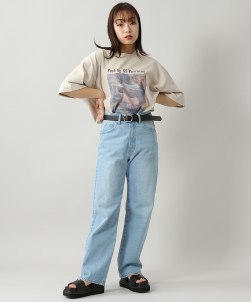 PBLIM（ページボーイリム）の「【PAGEBOYLIM】マーブルペイントT（Tシャツ/カットソー・レディース・ベージュ/オフホワイト・MEDIUM/LARGE）」の15枚目の写真