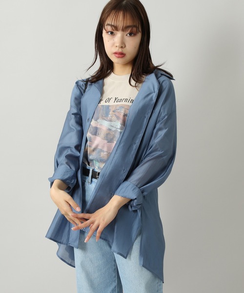 PBLIM（ページボーイリム）の「【PAGEBOYLIM】マーブルペイントT（Tシャツ/カットソー・レディース・ベージュ/オフホワイト・MEDIUM/LARGE）」の22枚目の写真