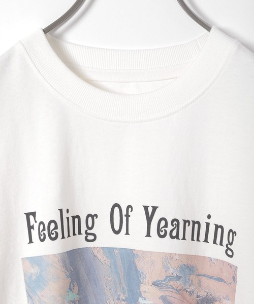 PBLIM（ページボーイリム）の「【PAGEBOYLIM】マーブルペイントT（Tシャツ/カットソー・レディース・ベージュ/オフホワイト・MEDIUM/LARGE）」の12枚目の写真