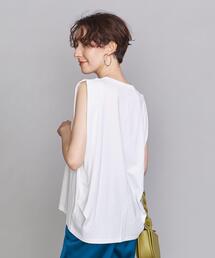 BEAUTY&YOUTH UNITED ARROWS | BY コットン天竺タックショルダーノースリーブカットソー(Tシャツ/カットソー)