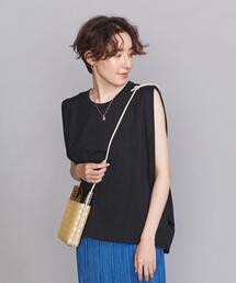 BEAUTY&YOUTH UNITED ARROWS | BY コットン天竺タックショルダーノースリーブカットソー(Tシャツ/カットソー)