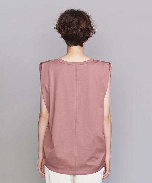 BEAUTY&YOUTH UNITED ARROWS(ビューティーアンドユースユナイテッドアローズ)の「BY コットン天竺タックショルダーノースリーブカットソー(Tシャツ/カットソー・レディース・ホワイト/ブラック/グレー/ピンク・FREE)」の13枚目の写真