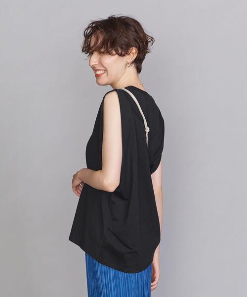 BEAUTY&YOUTH UNITED ARROWS(ビューティーアンドユースユナイテッドアローズ)の「BY コットン天竺タックショルダーノースリーブカットソー(Tシャツ/カットソー・レディース・ホワイト/ブラック/グレー/ピンク・FREE)」の8枚目の写真