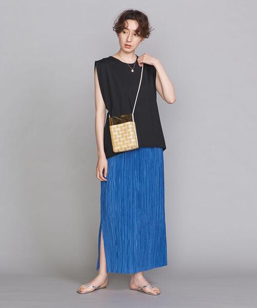 BEAUTY&YOUTH UNITED ARROWS(ビューティーアンドユースユナイテッドアローズ)の「BY コットン天竺タックショルダーノースリーブカットソー(Tシャツ/カットソー・レディース・ホワイト/ブラック/グレー/ピンク・FREE)」の7枚目の写真