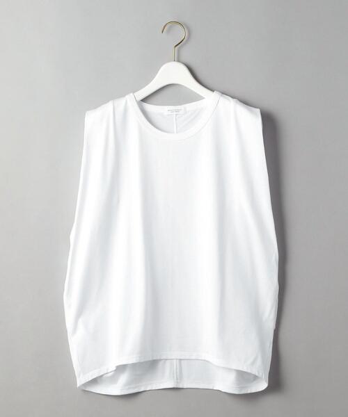 BEAUTY&YOUTH UNITED ARROWS(ビューティーアンドユースユナイテッドアローズ)の「BY コットン天竺タックショルダーノースリーブカットソー(Tシャツ/カットソー・レディース・ホワイト/ブラック/グレー/ピンク・FREE)」の22枚目の写真