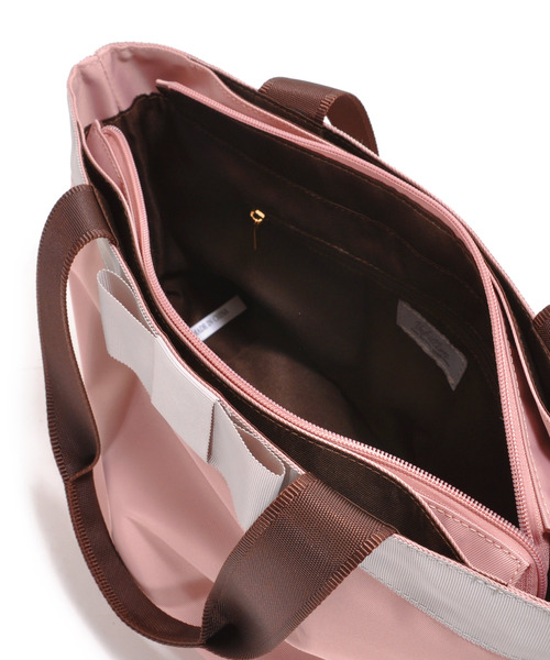 cache cache（カシュ カシュ）の「カシュカシュ cachecache / WEB限定ナイロンリボントートバッグS（トートバッグ・レディース・ブラック/グレー/アイボリー/ライトピンク・FREE）」の17枚目の写真