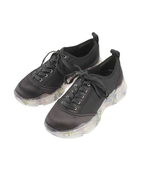merry jenny(メリージェニー)の「floral sneaker(スニーカー・レディース・ブラック/アイボリー/ピンク・MEDIUM/LARGE)」の11枚目の写真