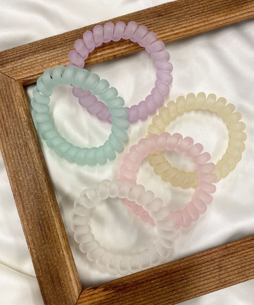 WEGO（ウィゴー）の「WEGO/【5点セット】くるくるゴム（ヘアゴム・レディース・その他3/その他4/その他2/その他1・FREE）」の3枚目の写真