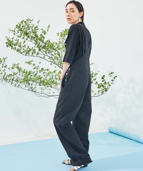 Doux archives(ドゥアルシーヴ)の「リネンオーバーオール(サロペット/オーバーオール・レディース・ブラック/ベージュ・FREE)」の9枚目の写真