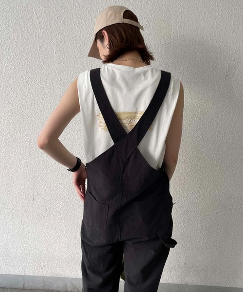 Doux archives(ドゥアルシーヴ)の「リネンオーバーオール(サロペット/オーバーオール・レディース・ブラック/ベージュ・FREE)」の12枚目の写真