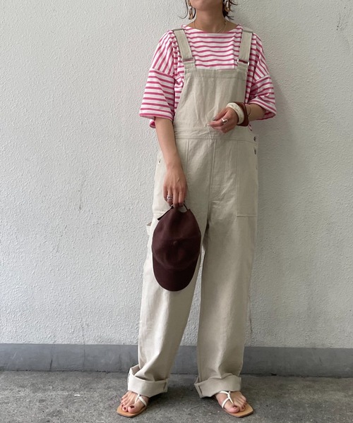Doux archives(ドゥアルシーヴ)の「リネンオーバーオール(サロペット/オーバーオール・レディース・ブラック/ベージュ・FREE)」の13枚目の写真