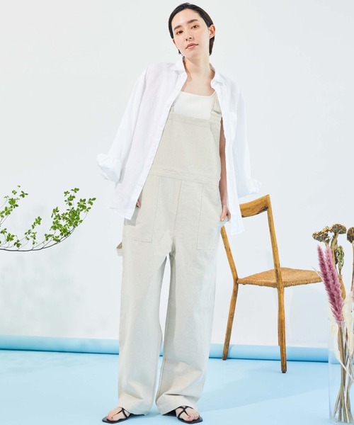 Doux archives(ドゥアルシーヴ)の「リネンオーバーオール(サロペット/オーバーオール・レディース・ブラック/ベージュ・FREE)」の19枚目の写真