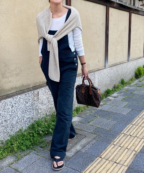 Doux archives(ドゥアルシーヴ)の「リネンオーバーオール(サロペット/オーバーオール・レディース・ブラック/ベージュ・FREE)」の17枚目の写真