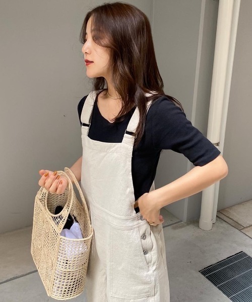 Doux archives(ドゥアルシーヴ)の「リネンオーバーオール(サロペット/オーバーオール・レディース・ブラック/ベージュ・FREE)」の21枚目の写真