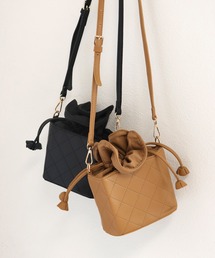 OSYAREVO（オシャレボ）の「ステッチレザー×巾着 ショルダーバッグ（ショルダーバッグ）」