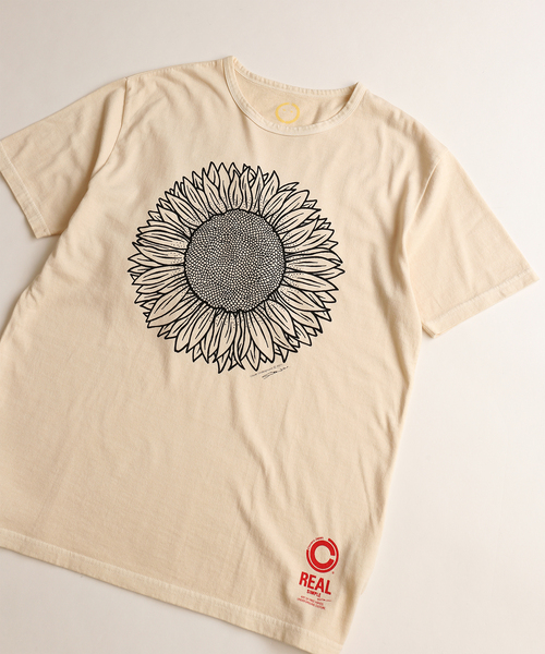 Cloveru(クローバル)の「【CLOVERU/クローバル】FLOWER Tシャツ(Tシャツ/カットソー・メンズ・ナチュラル・X-LARGE/XX-LARGE)」の1枚目の写真