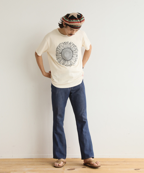 Cloveru(クローバル)の「【CLOVERU/クローバル】FLOWER Tシャツ(Tシャツ/カットソー・メンズ・ナチュラル・X-LARGE/XX-LARGE)」の3枚目の写真