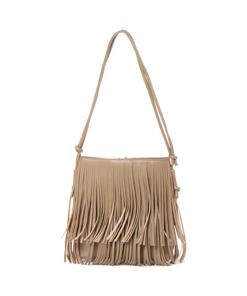 BAYFLOW(ベイフロー)の「フリンジショルダーバッグ(ショルダーバッグ・レディース・オフホワイト/モカ/クリアブルー・FREE)」の6枚目の写真