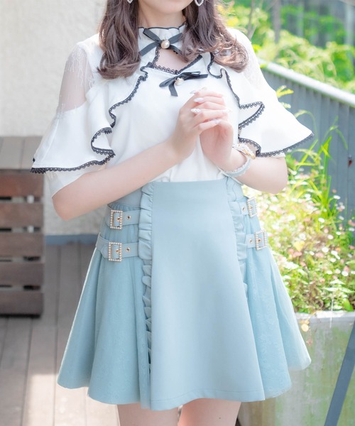ROJITA（ロジータ）の「ダブルリボンラッフルブラウス（シャツ/ブラウス・レディース・ブラック/ピンク/ホワイト・FREE）」の16枚目の写真