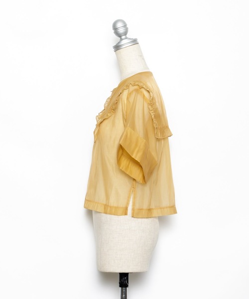 AS KNOW AS PINKY(アズノゥアズピンキー)の「セーラー見せてシアーブラウス(シャツ/ブラウス・レディース・オフホワイト/ブラック/ブラウン・FREE)」の13枚目の写真